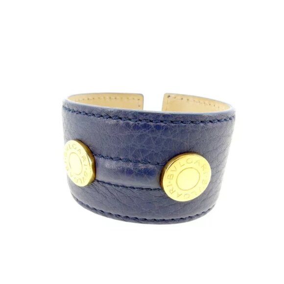 Bvlgari Bangle Bracelet Navy Gold Woman Authentic Used